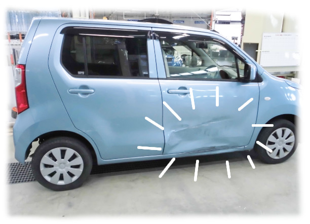 ワゴンr 側面修理 島田敏 車修理 キズ へこみ 板金塗装の情報満載ブログ